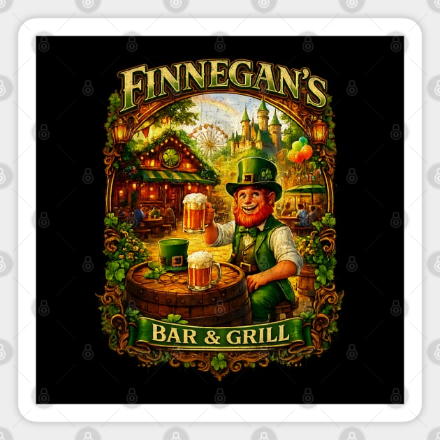 Finnegan's Bar and Grill Theme Park Pub Irish Influence Magnet by Joaddo